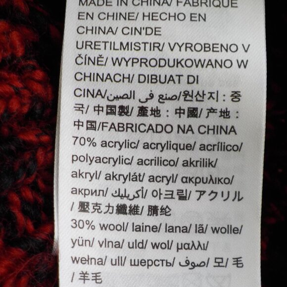 Calvin Klein Sweater - Pullover Collared, Red/Black - New NWT - Medium (556) - Picture 5 of 5